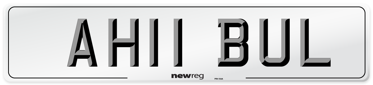 AH11 BUL Number Plate from New Reg